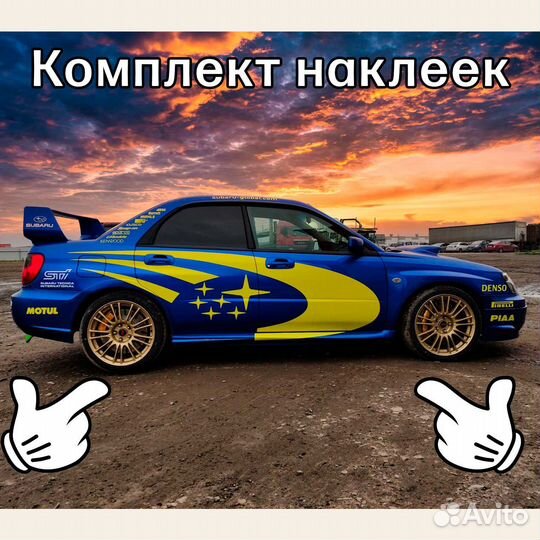 Полный комплект наклеек Subaru Impreza WRX STI