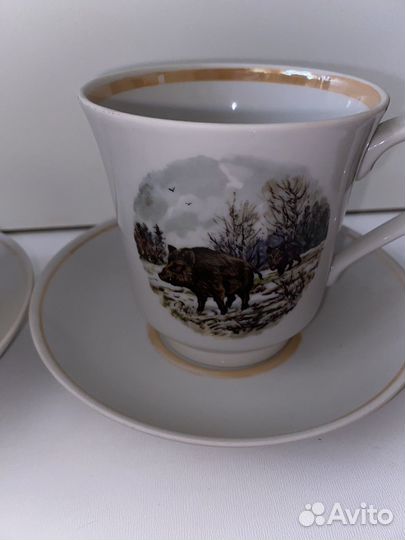 Чашка с блюдцем фарфор