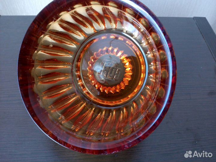 Конфетница вазочка из цветного стекла СССР