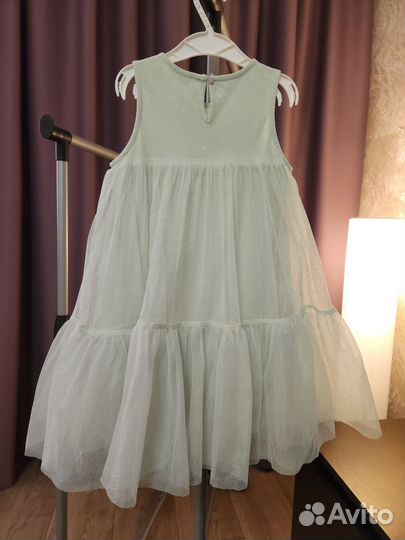 Платье для девочки 92 98 зеленое