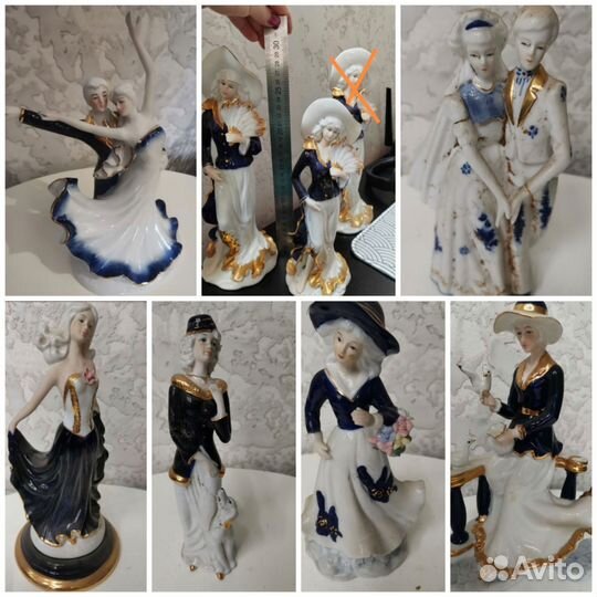 Фарфоровые статуэтки. Дамы