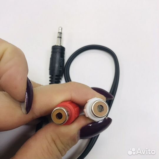 Кабель переходник mini jack 2 rca auх- тюльпаны