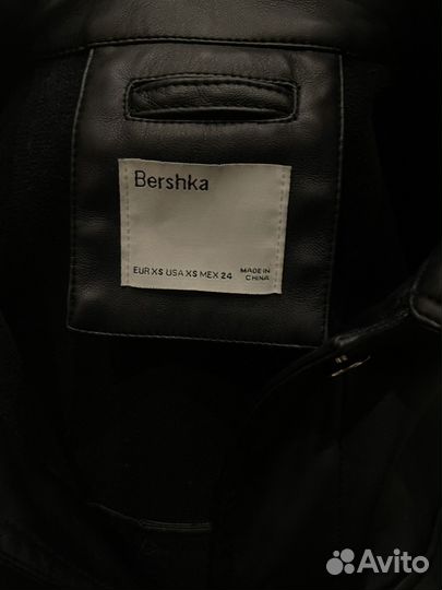 Кожаная рубашка bershka