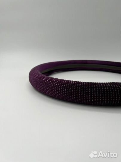 Оплетка руля со Стразами LUX Фиолетовая S1502