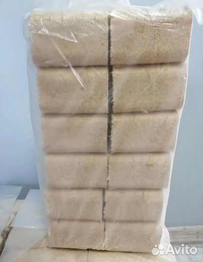 Брикеты топливные в упаковках, фракция щепа