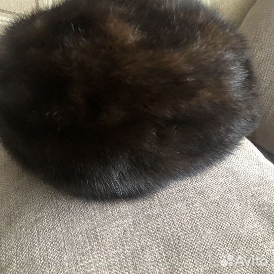 Шапка норковая берет ремень кожаный