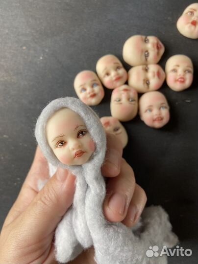 Личики для ватной игрушки