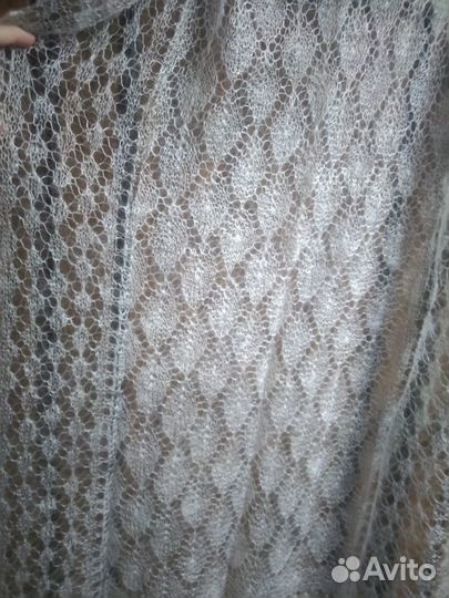 Палантин пуховый ручная работа