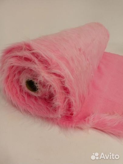 Мех искусственный розовый