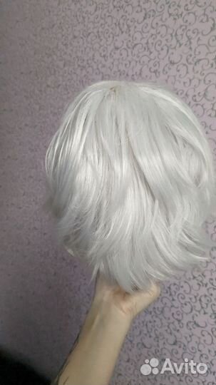 Парик белый короткий zxc