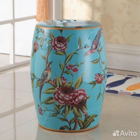 Керамический табурет синий под заказ
