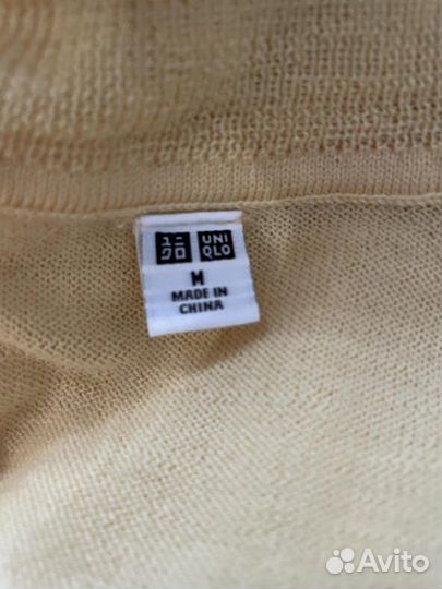 Uniqlo Водолазка Extra Fine, желтый, М