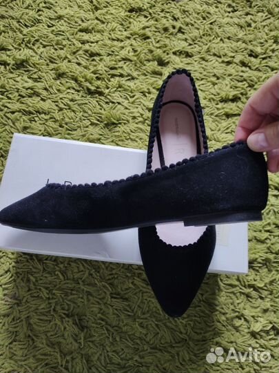 Балетки замшевые новые 38,5