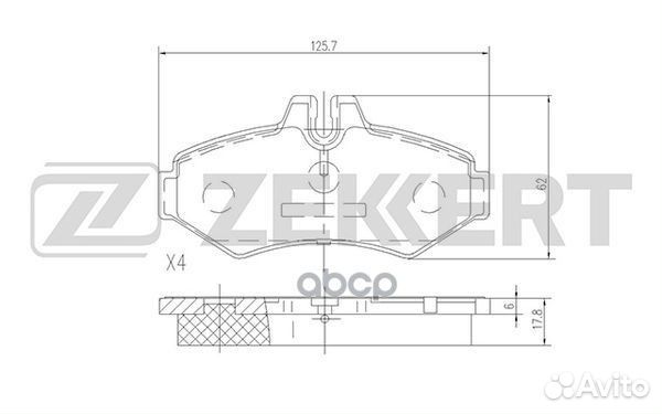 Колодки торм. диск. задн. MB G-Class (W461) 97