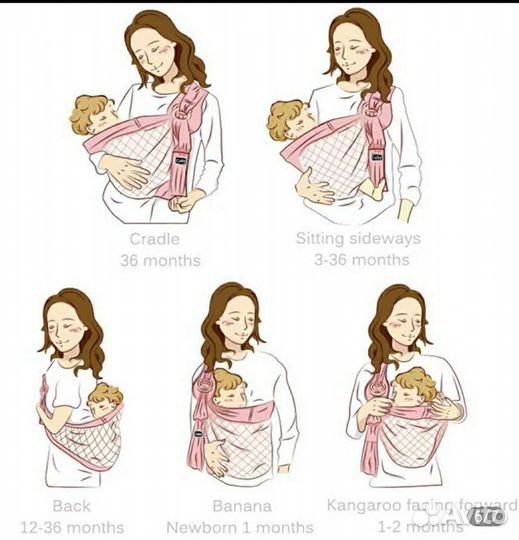 Слинг с кольцом для переноски младенцев