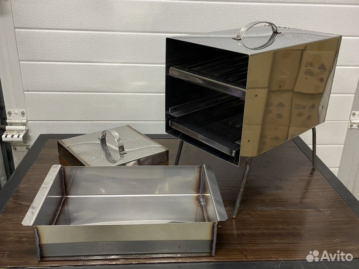 Коптильня- жаровня (торпедо) 2в1 походная