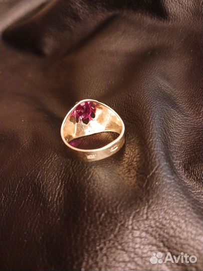 Серебряное кольцо СССР винтаж 875 проба