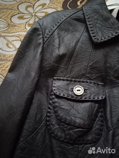 Куртка кожаная женская 48