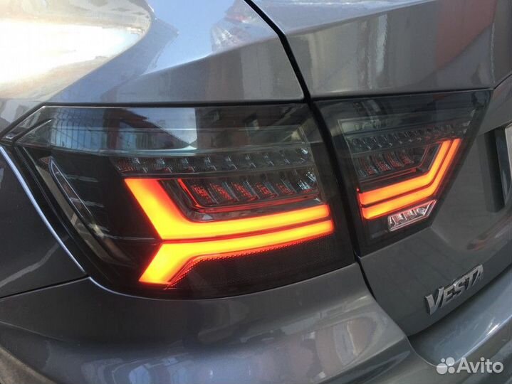 Веста Фонари Тюнинг в стиле ауди тонированные