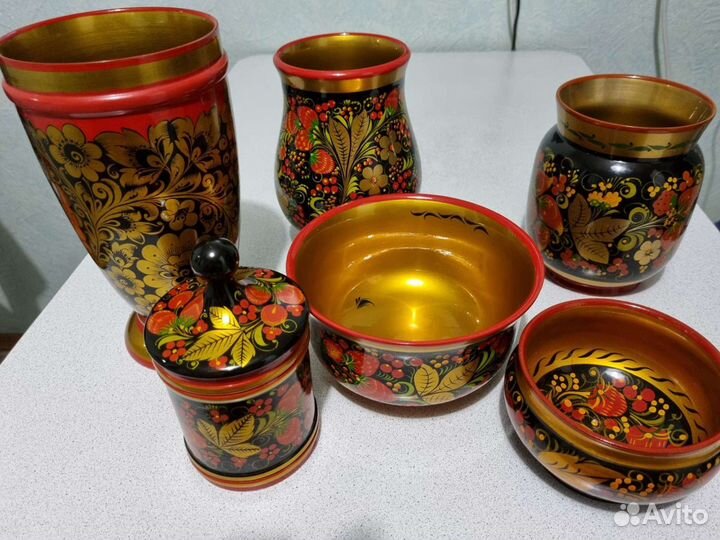 Ваза хохлома