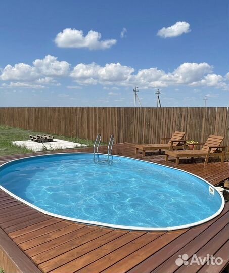 Каркасный бассейн Лагуна овальный