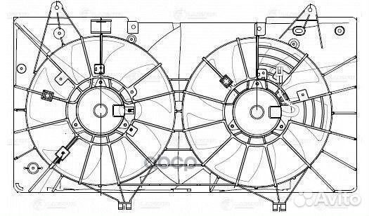 Крыльчатка с эл.мотором (2 вент.) mazda 6 (GH)