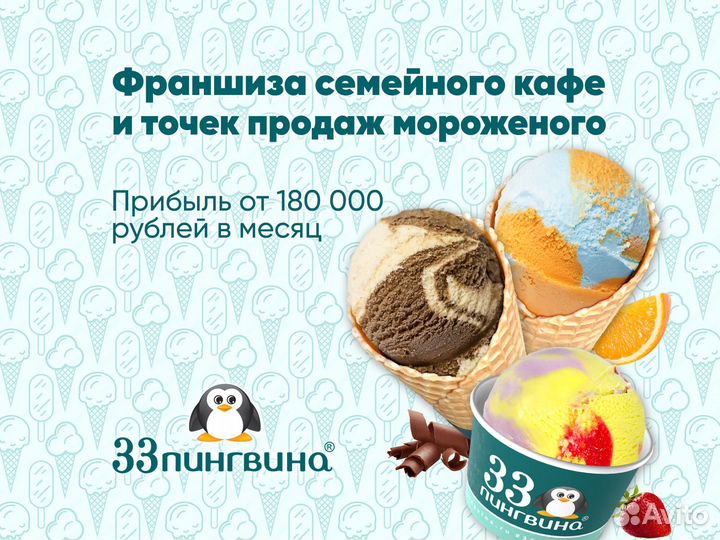 Франшиза семейного кафе и точек продаж мороженого