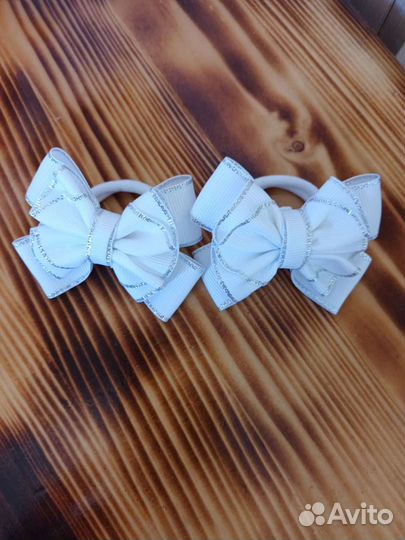 Бантики однотонные