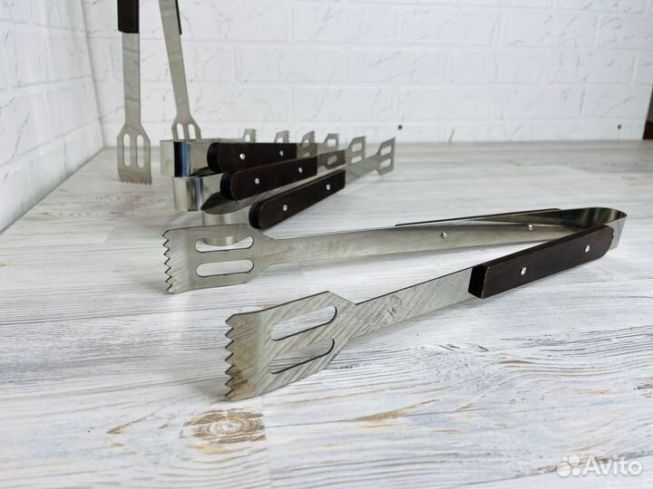 Щипцы для мяса барбекю из нержавейки 40см