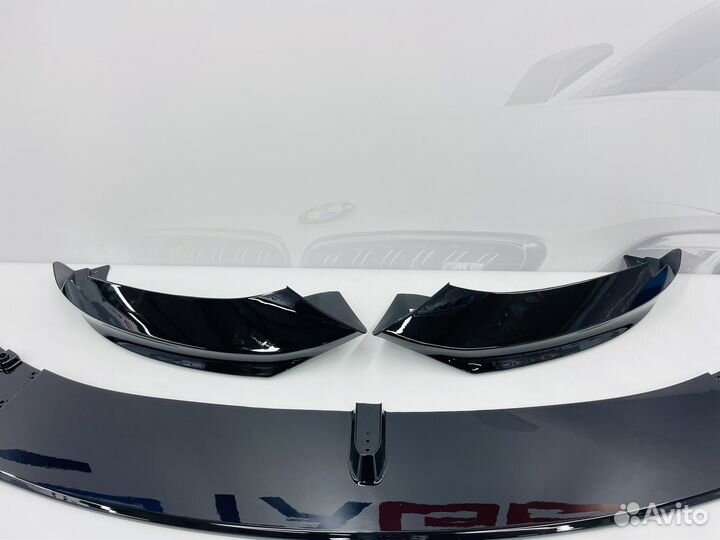 Сплиттер BMW F32 M perfomance чёрный глянец