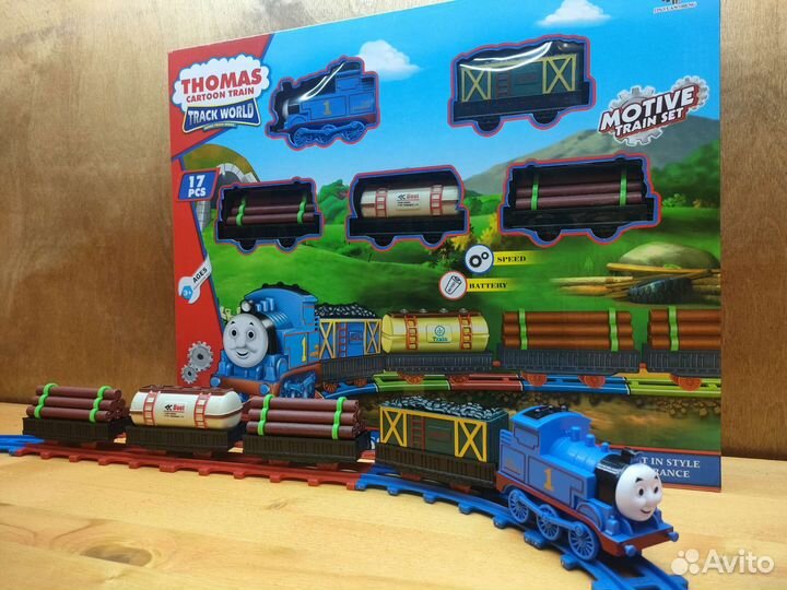 Паровозик Томас железная дорога 5 вагонов Новые