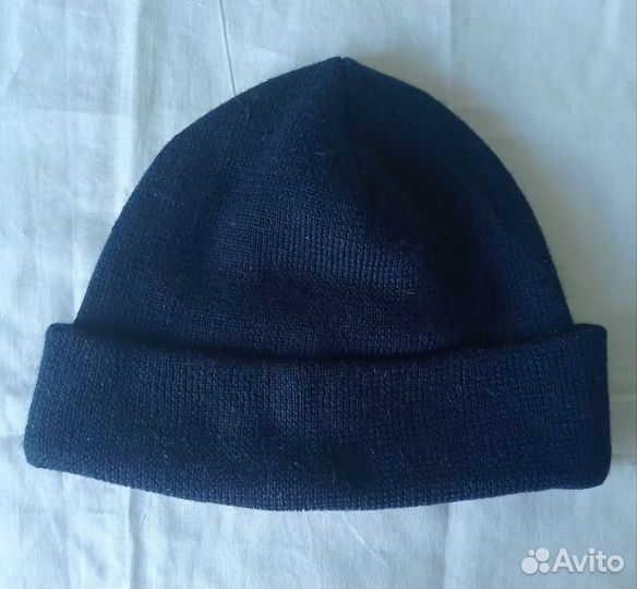 Шапка шерстяная двойная машинной вязки