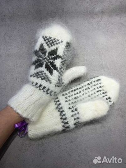 Варежки пуховые