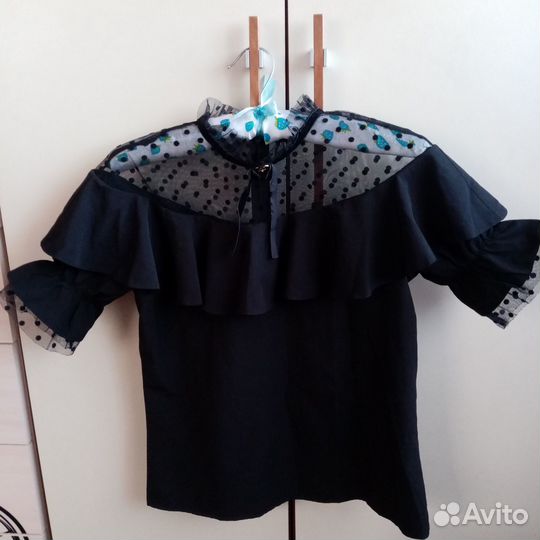 Блузка школьная для девочки нарядная на10 лет