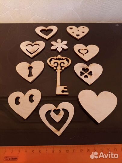 Набор деревянных заготовок для декора