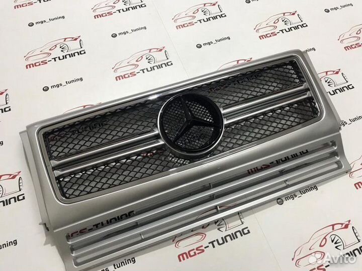 Решетка G-class G63 AMG Серая w463 (Черная звезда)