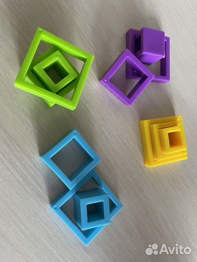 Развивающий набор «Собери по образцу» 12 квадратов