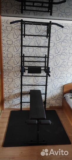 Шведская стенка с турником и брусьями