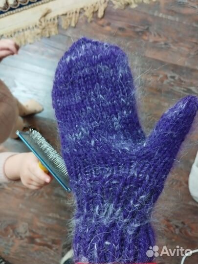 Варежки с козьим пухом