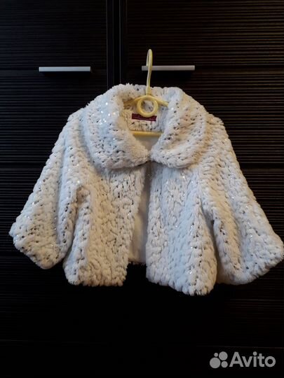 Шубка (болеро) нарядная для девочки 5-7 лет