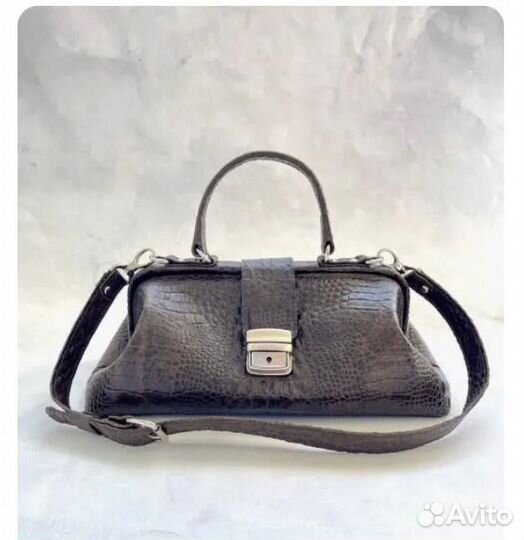 Саквояж кожаный женский