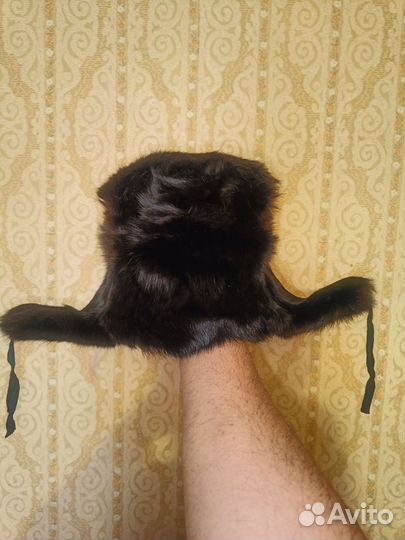 Шапка ушанка мужская из кролика