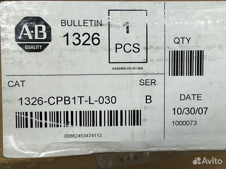 Allen-Bradley 1326-CPB1T-L-030 новый, 1 шт