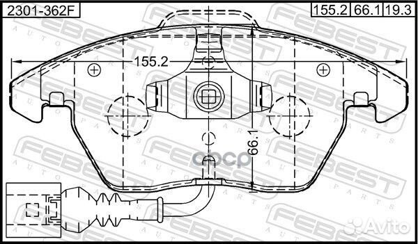 Колодки тормозные передние 2301362F Febest