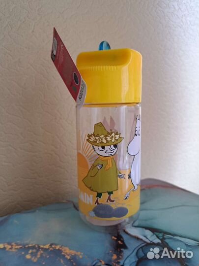 Moomin бутылка для питья с трубочкой