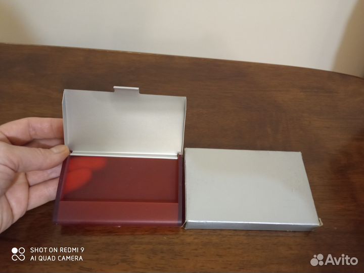 Новая Визитница пластик/металл 10*6 см