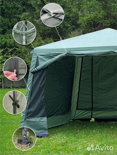 Шатер тент усиленный каркас (кухня, беседка)