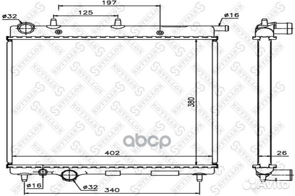 Радиатор системы охлаждения АКПП Citroen С3 1