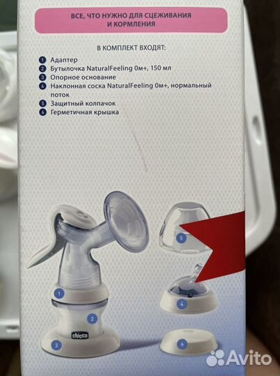 Молокоотсос ручной Chicco (почти новый)