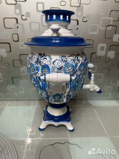 Самовар электрический,роспись гжель